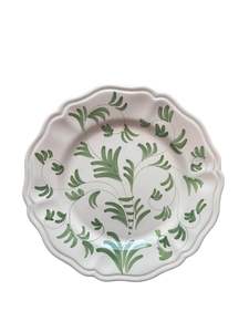 Vaisselle en métal vert et blanc, style floral, pour mariage, banquet, hôtel, assiette à dîner en métal - Product Image 6