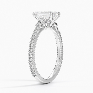 BOJ <b>Ring</b> 080 <b>Emerald</b> Cut 925 <b>Silver</b> Halo Prong Stone Solitaire Diamond <b>Ring</b> 2ct D Color VVS1 Moissanite GRA Certified Low Price - Product Image 2