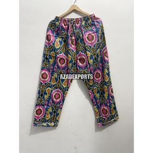 <b>Women</b> Organic Cotton Printed Floral Boho <b>Pajama</b> Set V-neck Long Sleeve Elastic Waist Full Length Casual Sleepwear Summer Wear - Product Image 5