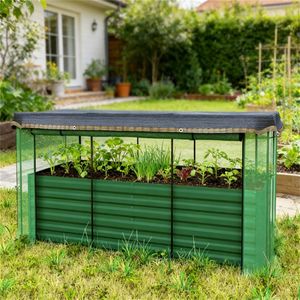 Fioriera Rialzata e Vaso per Piante Verde con Rete Urbana - Product Image 1