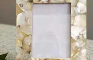 Mother of Pearl <b>Photo</b> <b>Frame</b> Resin Picture Display Handmade Natural Pattern Beige Brown <b>Black</b> Blue for Home Wedding Gift - Product Image 6