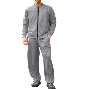 Traje deportivo con cremallera frontal para hombre, conjunto de 2 piezas para correr, chándal informal, rompevientos - Product Image 5