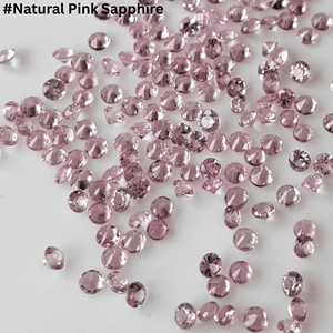 Saphir rose naturel en gros, taille ronde facettée, pierre précieuse non montée pour la fabrication de bijoux, petite taille, de 1 mm à 3 mm - Product Image 4