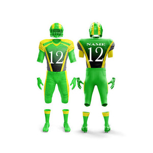 Uniforme de Fútbol Americano Personalizado, Transpirable, Unisex, para Adultos, Sublimado, con Nombre del Jugador, Manga Corta, Cuello Redondo - Product Image 3