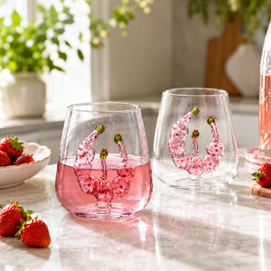 Vasos de Vidrio Transparente de Borosilicato Hechos a Mano de 300 ml, Vasos Reutilizables para Whisky, Agua y Jugos, Libres de Plomo, al por Mayor - Product Image 6