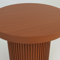 Table basse ronde moderne PKP, pied unique, brun clair, mobilier de salon de luxe durable, dynamique, garantie 1 an