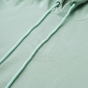 Sudadera con Capucha Verde Claro para Hombre, Paneles de Manga Negros, Bolsillo Frontal, Sudadera Informal de Forro Polar, Ropa de Invierno de Secado Rápido y Transpirable - Product Image 5