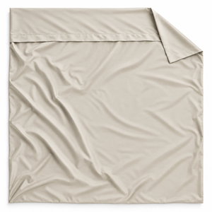 Parure de lit en satin teint blanc cassé T-250, 100 % coton, tissé uni, respirant, toutes saisons, style simple, pour usage domestique - Product Image 1
