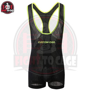 Trajes de Lucha Libre con Logotipo Personalizado, Precio de Fábrica, Ropa de Artes Marciales de Spandex y Poliéster Estampada con Cuello Redondo, Unisex - Product Image 4
