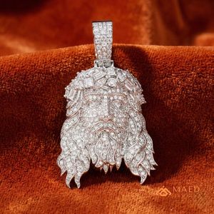 Collar con Colgante de Cabeza de León de Plata de Ley 925 con Moissanita, Joyería de Moda para Hombre y Mujer, Colgante Fino Estilo Nueva York, Estilos Modernos - Product Image 2