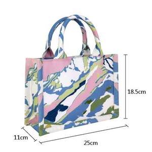 Premium High Quality <b>Canvas</b> Stripe Tote Bag Unique Niche Embroidery Design Summer Autumn Winter Shopping Commuting - Product Image 4