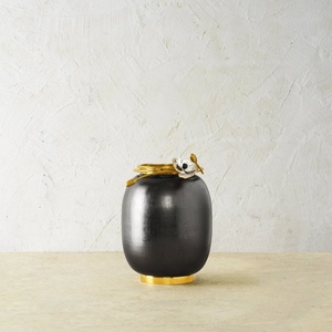 Juego de jarrones de lujo Ginkgo de Saleem International 2026, centros de mesa decorativos hechos a mano, jarrones metálicos Ginkgo de diseño. - Product Image 1