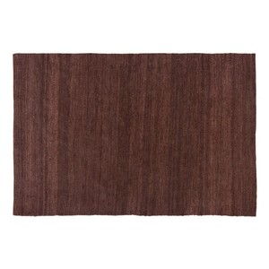 Alfombra Moderna de Lana Acrílica de Tejido Plano, Alfombra Rectangular Marrón Sólido para Sala de Estar, Base de Yute, Limpieza Localizada, Pelo Fino - Product Image 2