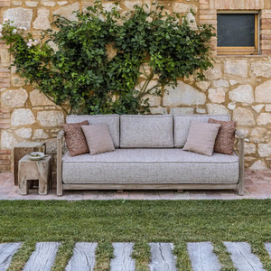 Sofá Mieke de Dos Plazas de Madera de Teca para Exteriores, Moderno, Duradero, Resistente a la Putrefacción, con Cojín de Secado Rápido, Ecológico, Muebles de Calidad de Exportación - Product Image 4