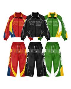 Conjunto Deportivo de Dos Piezas con Diseño de Logotipo Personalizado, Chaqueta Cortavientos con Efecto Arrugado, 100% Poliéster, Transpirable, para Hombre, Venta al Por Mayor - Product Image 1
