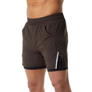 Pantalones cortos deportivos para hombre 100% poliéster, casuales, de verano, ajustados, para playa, para correr, de secado rápido, para gimnasio, para hacer ejercicio. - Product Image 1