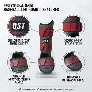 Baseball Leg <b>Protector</b> Shin Guard Breathable Mesh Adjustable Strap Custom Logo Sports Gear baseball shin <b>protector</b> Wholesale - Product Image 2
