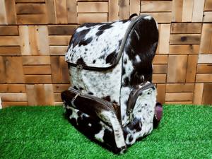 Sac à dos en cuir véritable fait main en cuir de vachette, sac de voyage pour ordinateur portable, sac d'école multifonction 20-35L avec fermeture éclair, unisexe HNBP-0018 - Product Image 5