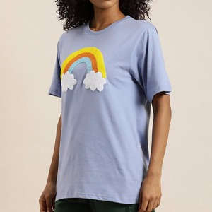 T-shirts pour femmes à prix de gros, design personnalisé, 100% coton, manches courtes, en vente en ligne - Product Image 2