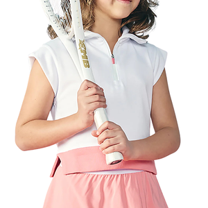 Camiseta Polo Deportiva sin Mangas para Niñas, Transpirable, de Secado Rápido, Diseño de Bloques de Color en Poliéster/Algodón, Tallas Grandes - Product Image 3