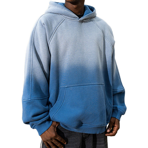 Sweat à capuche vintage délavé à l'acide avec logo personnalisé, effet dégradé, haute qualité, mode, épais, pour homme - Product Image 1