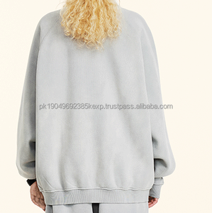 Conjunto de forro polar para hombre de otoño 2025, pantalones de chándal de media cremallera con cuello levantado y sudaderas holgadas de manga raglán - Product Image 3