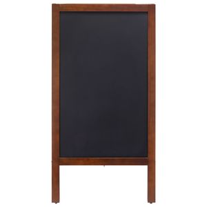 Tableau noir vintage en bois double face autoportant avec effaceur magnétique et craies pour messages et annonces de trottoir - Product Image 3