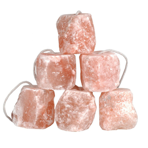 100% Natural Himalayan Pink Salt Chunks Natural Himalayan Cow Salt Licks Cube Shape Animal Lick Salt <b>Blocks</b> Hanging on Rope - Product Image 4