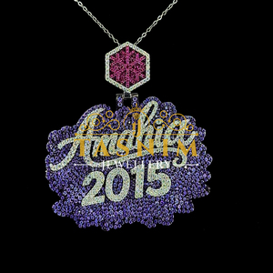 Custom Christian 925 Sterling <b>Silver</b> 10K Gold Plated Hip Hop 2015 Amahia <b>Charm</b> Pendants VVS Moissanite GIA Certified Personalize - Product Image 4