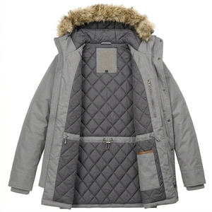 Durable Hooded Wax Cotton <b>Jacket</b> Front Logo Casual Outdoor Windproof Warm Lightweight Comfortable Mens Womens Fashion Outerwear - Product Image 3