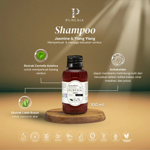 PURESIA Shampooing Sans SLS Jasmin & Ylang Ylang 400ml Soin Fortifiant Anti-Chute de Cheveux Sans SLS Végétalien Anti-Pelliculaire Nourrissant - Product Image 2