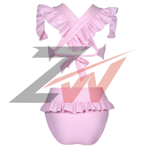 Conjunto de Bikini de Dos Piezas con Logotipo Personalizado, Corte Frontal con Lazos, para Niñas, Traje de Baño Deportivo para Niños, Fabricante OEM - Product Image 2