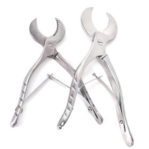 Alicates para cortar yeso, tijeras para yeso, instrumentos dentales, alicates ortopédicos, agarre moleteado, plateados, Clase I - Product Image 1