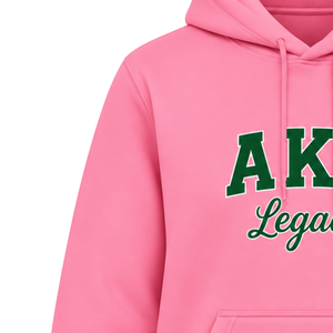 Womens <b>Pink</b> Sorority <b>Hoodie</b> with Embroidered Crest Logo Premium Cotton Blend Long Sleeve Pullover Sweatshirt Casual Greek - Product Image 3