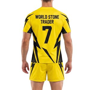 Uniforme de Rugby Eléctrico Lightning Pro, Amarillo y Negro, Poliéster Resistente, Control de Humedad, Uniformes de Rugby para Competición - Product Image 2
