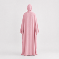 Ensemble Abaya Décontracté Grande Taille pour Femme avec Hijab, Manches Longues, Longueur Maxi, Tissu Antistatique, Séchage Rapide, Doux et Respirant – Vente en Gros