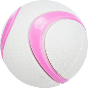 Juguete de pelota para mascotas de 6 cm, blanco con rayas turquesa, para perros y gatos - Product Image 5