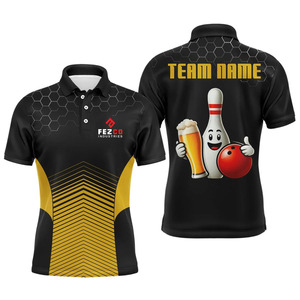 Custom <b>bowling</b> polo shirts Sublimation designs sports polo shirt Quick-drying polyester <b>bowling</b> jersey - Product Image 4