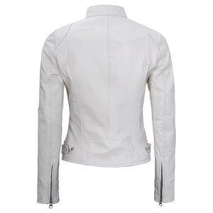 Chaqueta de Cuero Transpirable de Alta Calidad para Mujer, con Logotipo, Nuevo Modelo, Estilo Casual, Cierre de Cremallera, Forro de Algodón, Ropa de Invierno al por Mayor - Product Image 4
