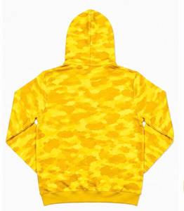 Men's Yellow Animal Print <b>Zip</b>-Up Hoodie Clown Face Print Full Sleeve Streetwear Regular Fit Knitted Fabric 100% Cotton Winter - Product Image 3