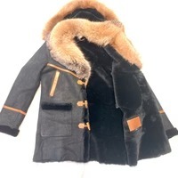 Premium Leather <b>Shearling</b> <b>Jacket</b> for <b>Men</b> Genuine Fur Winter Aviator Coat Stylish Durable Warm Outerwear Fashion - Product Image 4