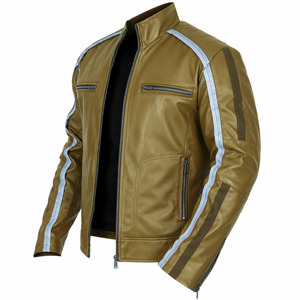 Best Material Custom Made Casual Style <b>Men</b> <b>Leather</b> <b>Jacket</b> OEM Service Wholesale Price Custom Label <b>Men's</b> <b>Leather</b> <b>Jacket</b> High - Product Image 3