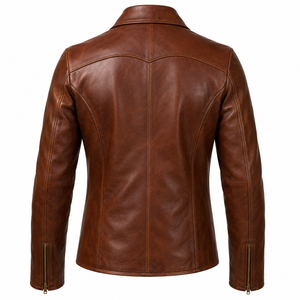 Vintage Inspired <b>Men's</b> Genuine <b>Leather</b> <b>Jacket</b> Classic Biker Design Premium Full Grain <b>Leather</b> Fashion Outerwear Wear - Product Image 2