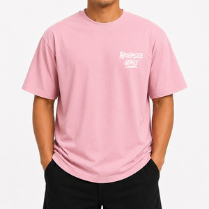 Camiseta de Manga Corta Extra Grande para Hombre, Ecológica y Personalizada, con Hombros Caídos, Mezcla de Poliéster/Algodón, Estampado Serigrafiado, Estilo Urbano - Product Image 1