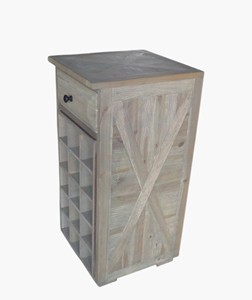 Table d'appoint pour salon en bois d'acacia avec 1 tiroir coulissant - Product Image 1