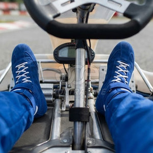 Elegantes Zapatos de Carreras de Karting con Parte Superior de Cuero Genuino, Tela Ligera y Transpirable, Agarre Estable para un Rendimiento de Conducción de Karting Superior - Product Image 6