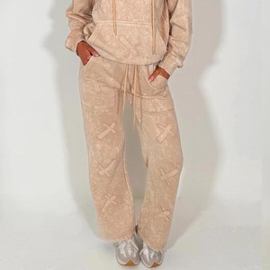 Conjunto Deportivo de Dos Piezas para Mujer, Sudadera con Capucha de Algodón y Pantalones Jogger, Estilo Urbano, de Alta Calidad, Talla Grande - Product Image 6