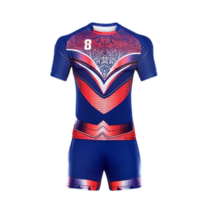 Tenue de rugby, vêtements de rugby, uniformes imprimés par sublimation, vêtements de sport de rugby, vêtements d'équipe unisexes pour homme, uniforme respirant - Product Image 5