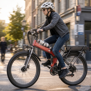 Folding Electric Bike 26 Inch 48V 8Ah Lithium Battery Brushless Motor 21-Speed Dual Suspension Waterproof Adult City Bike - Product Image 5