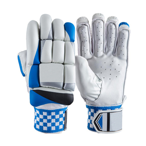 Gants de frappe de cricket en cuir Pittards professionnels personnalisés, légers, haute protection, rembourrage gris glacé, protège-mains de frappe. - Product Image 4